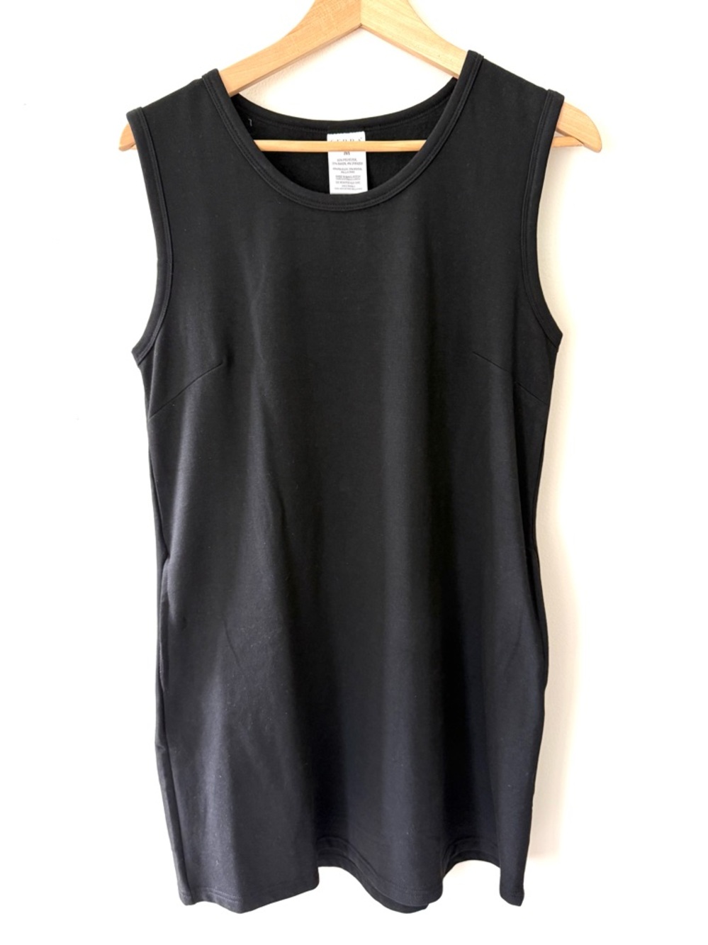 Serra Aldi “Finds” AOS Black Sleeveless Knit Dress Size Medium with Pockets